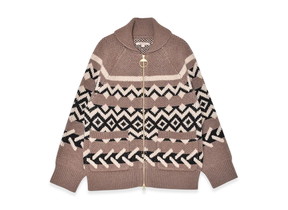 Barbour Klara Knitted Zip Through Cardigan "Multicolor"