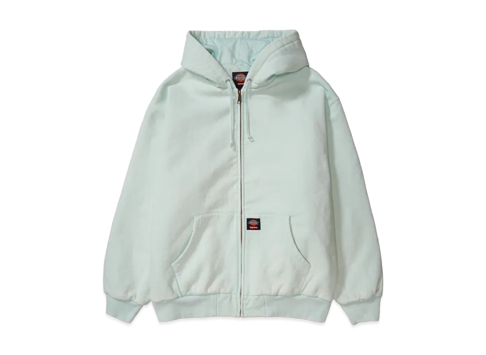 Supreme x Dickies Quilted Lined Zip Up Hooded Sweatshirt "Pale Blue"