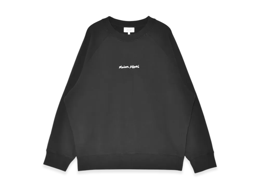 Maison Kitsune Line Handwriting Oversized Sweatshirt "Black"