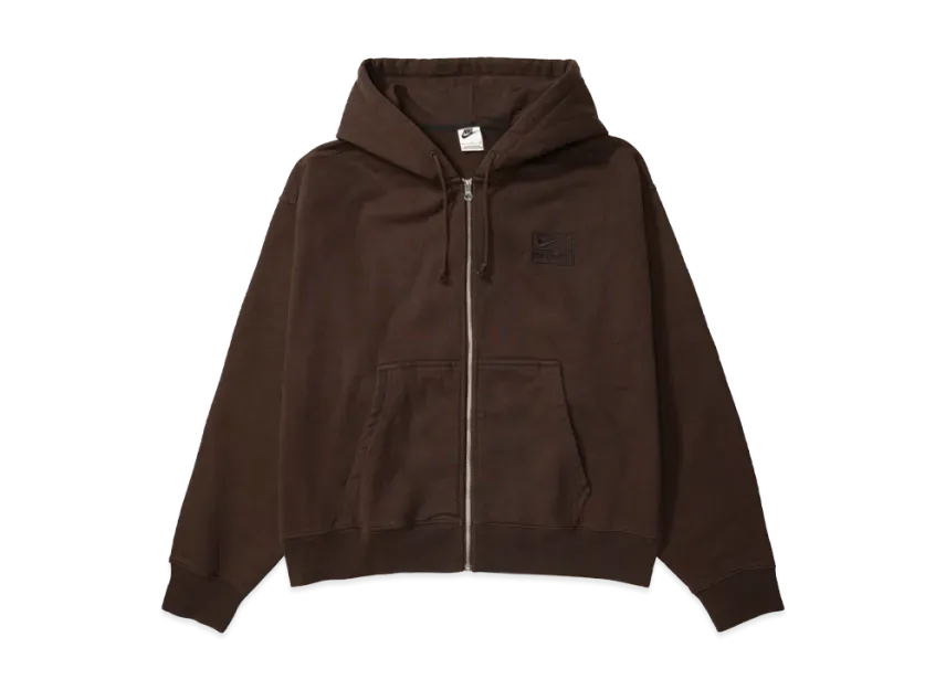 STÜSSY & NIKE STONE WASHED FLEECE HOODIE Stussy x Nike Stone Washed Fleece Zip Hoodie Black Men's