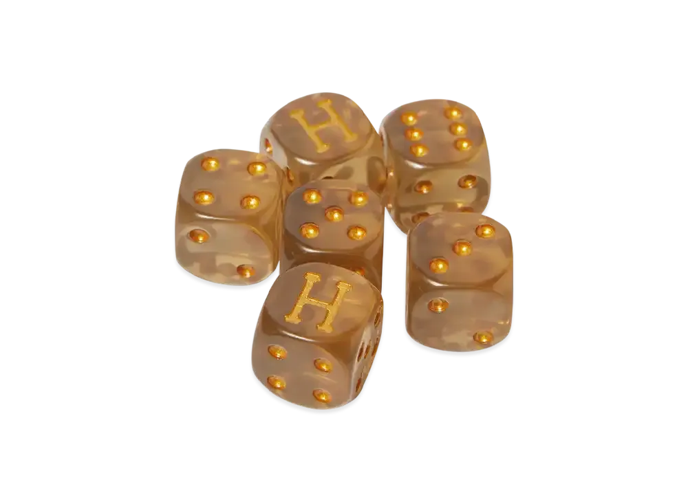 HUF WINTER 25 Lux Dice Set "Brown"