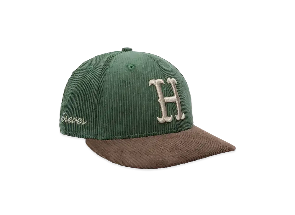 HUF x NEW ERA Classic H Corduroy Hat "Dark Green"