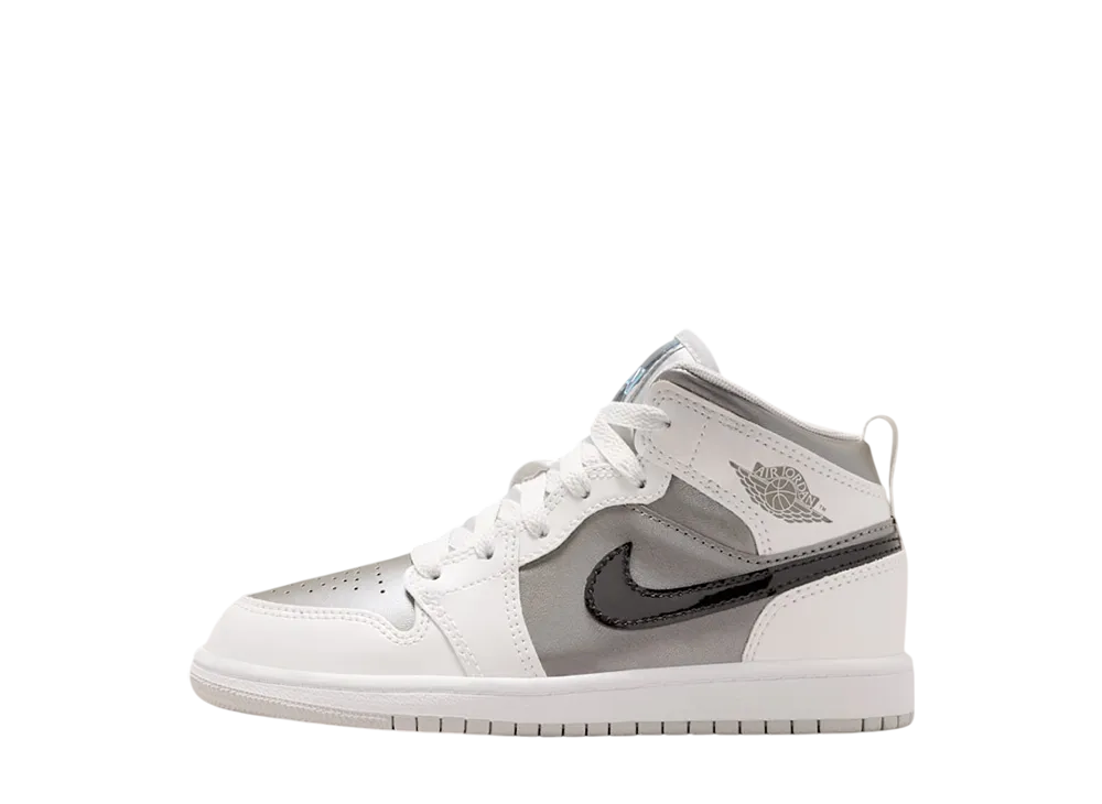 ナイキ PS ジョーダン1 ミッド SE "フォトンダスト/フラットピューター/ブラック" (キッズ)