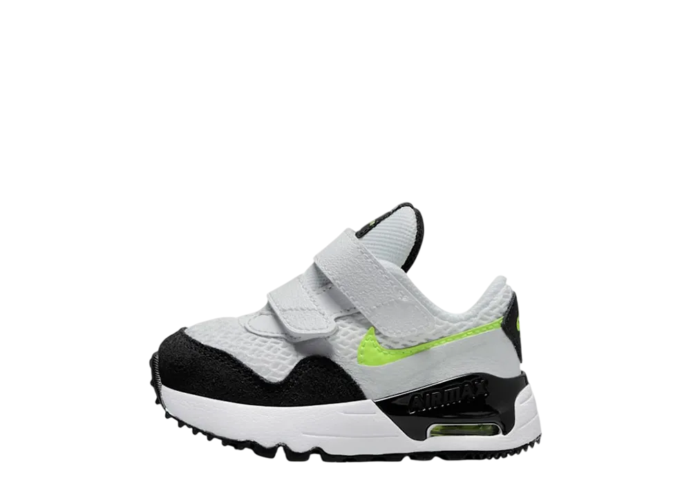 ナイキ TD エアマックス システム "ホワイト/ボルト/ピュアプラチナム/ブラック" (キッズ)