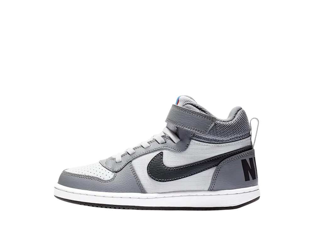 ナイキ PS コートボロー ミッド "クールグレー/ピュアプラチナム/フォトブルー/アンスラサイト" (キッズ)