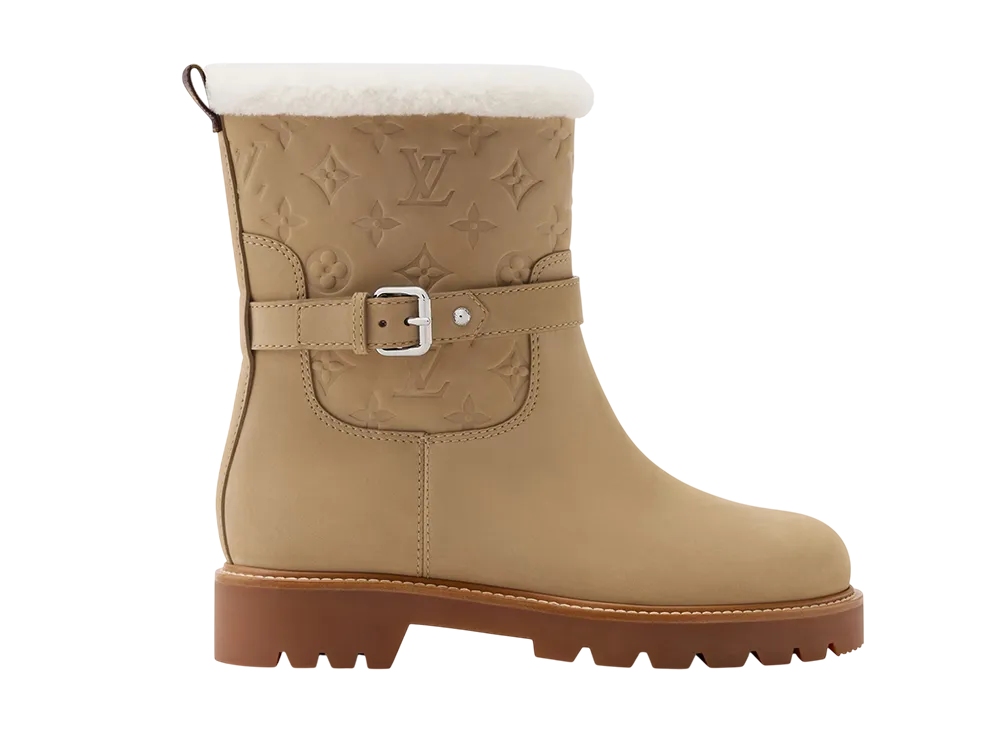 ルイヴィトン ウィメンズ テリトリー アンクルブーツ "ベージュ"