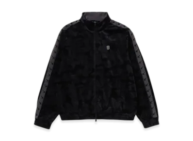 A BATHING APE Solid Camo Velour Metal One Point Relaxed Fit Track Jacket "Black"