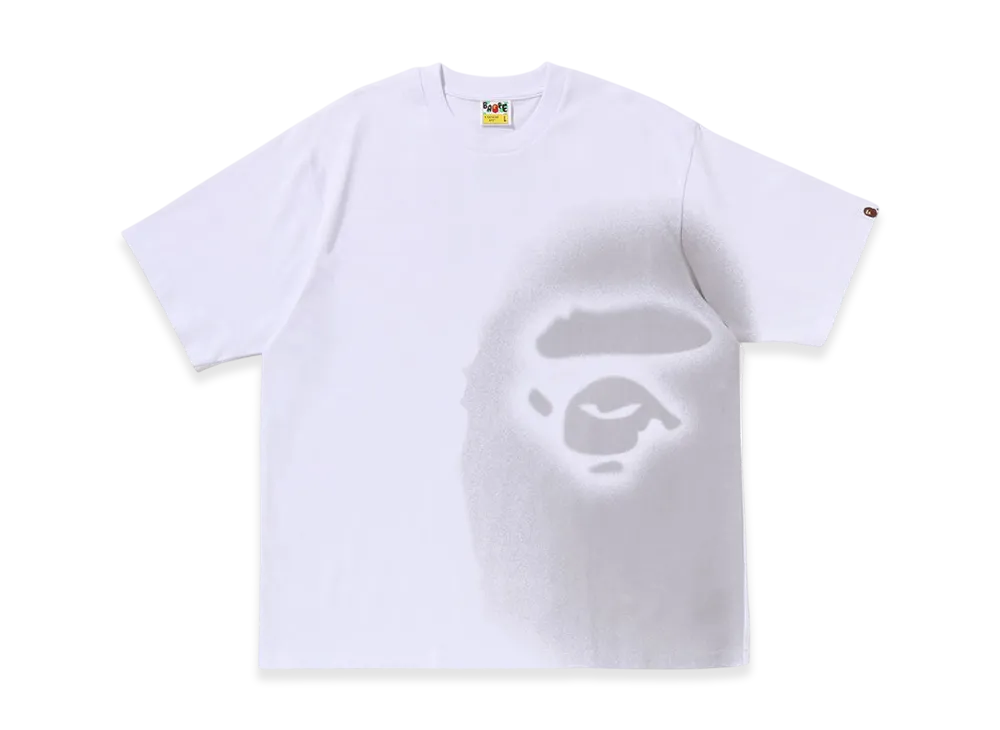A BATHING APE Spray Print Ape Head Relaxed Fit Tee #1 "White"