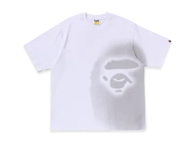 A BATHING APE Spray Print Ape Head Relaxed Fit Tee #1 "White"