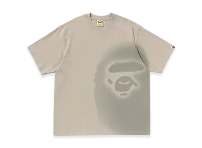 A BATHING APE Spray Print Ape Head Relaxed Fit Tee #1 "Beige"