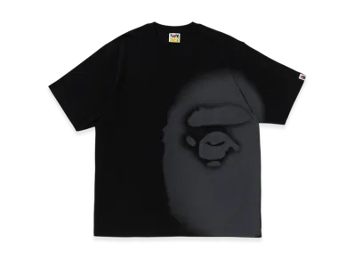 A BATHING APE Spray Print Ape Head Relaxed Fit Tee #1 "Black"