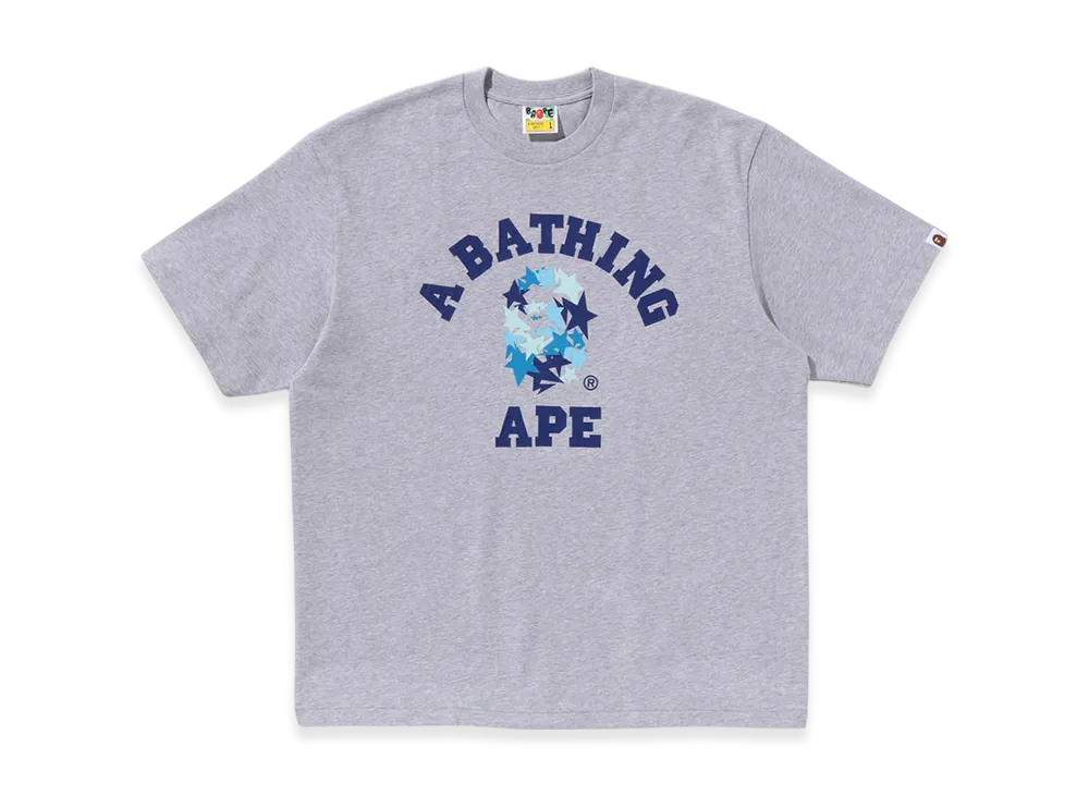 A BATHING APE STA College Relaxed Fit Tee "Gray"