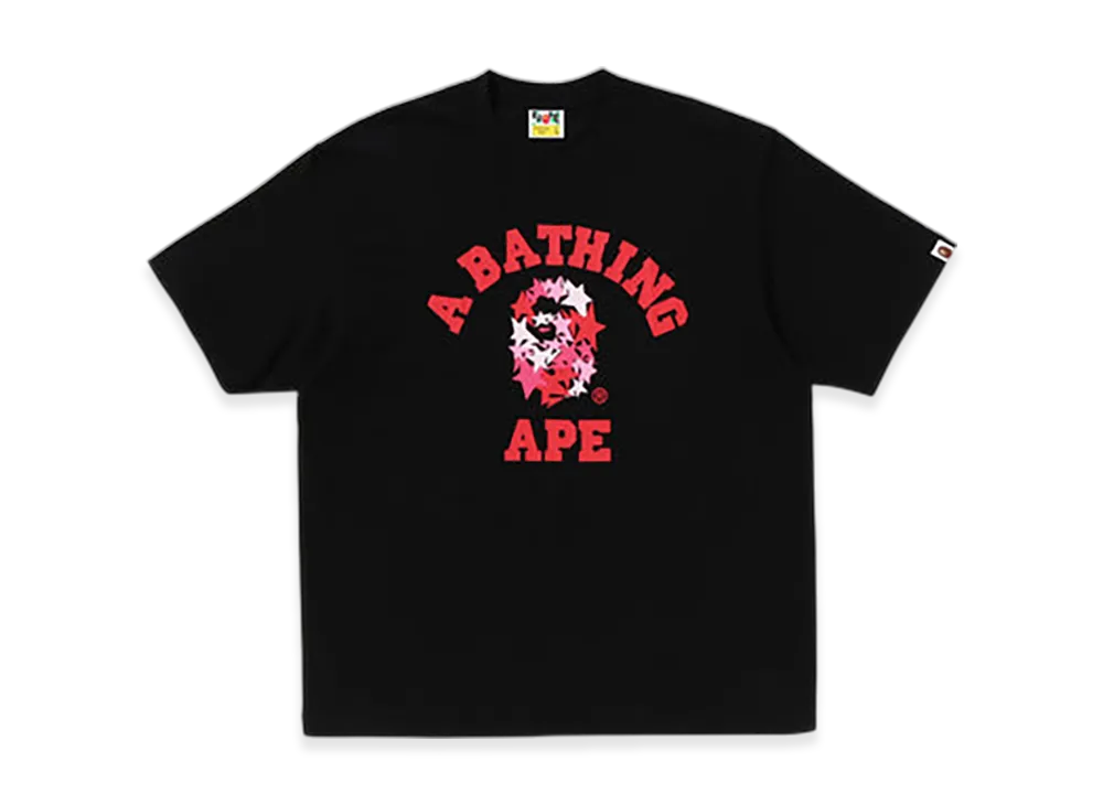 A BATHING APE STA College Relaxed Fit Tee "Black"