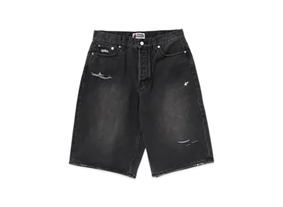 A BATHING APE STA Relaxed Fit Denim Shorts "Black"