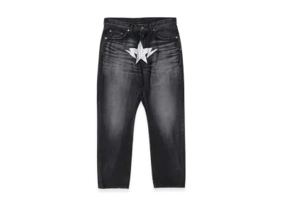 A BATHING APE Twin STA Relaxed Fit 13 Oz Denim Pants "Black"
