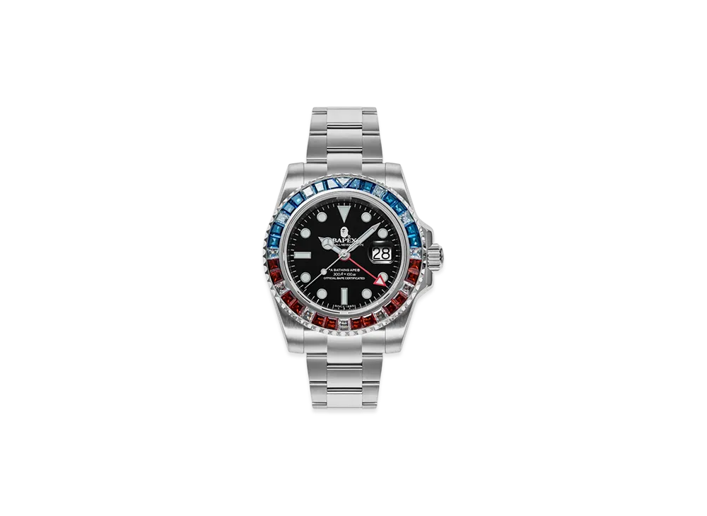A BATHING APE Type 2 Bapex Crystal Stone "Black/Red"