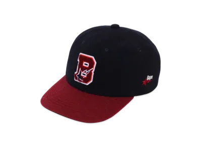 A BATHING APE Varsity Logo Wool Cap "Navy"