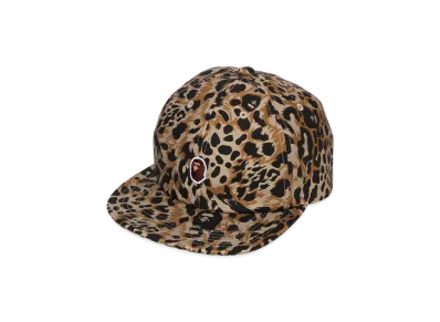 A BATHING APE Wild Leopard Pattern One Point Cap "Beige"