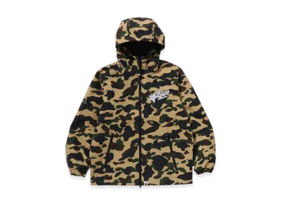 A BATHING APE Windstopper Products By Gore-Tex Labs 1st Camo Hoodie Jacket "Yellow"