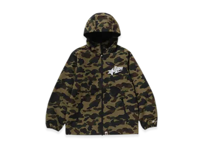 A BATHING APE Windstopper Products By Gore-Tex Labs 1st Camo Hoodie Jacket "Green"