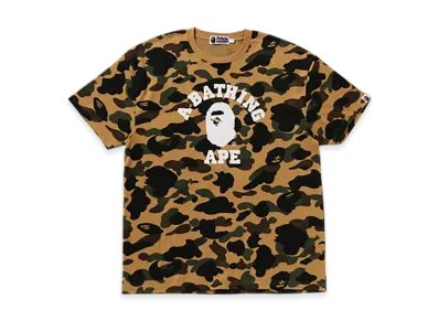 A BATHING APE 1st Camo College Oversized Tee "Yellow"