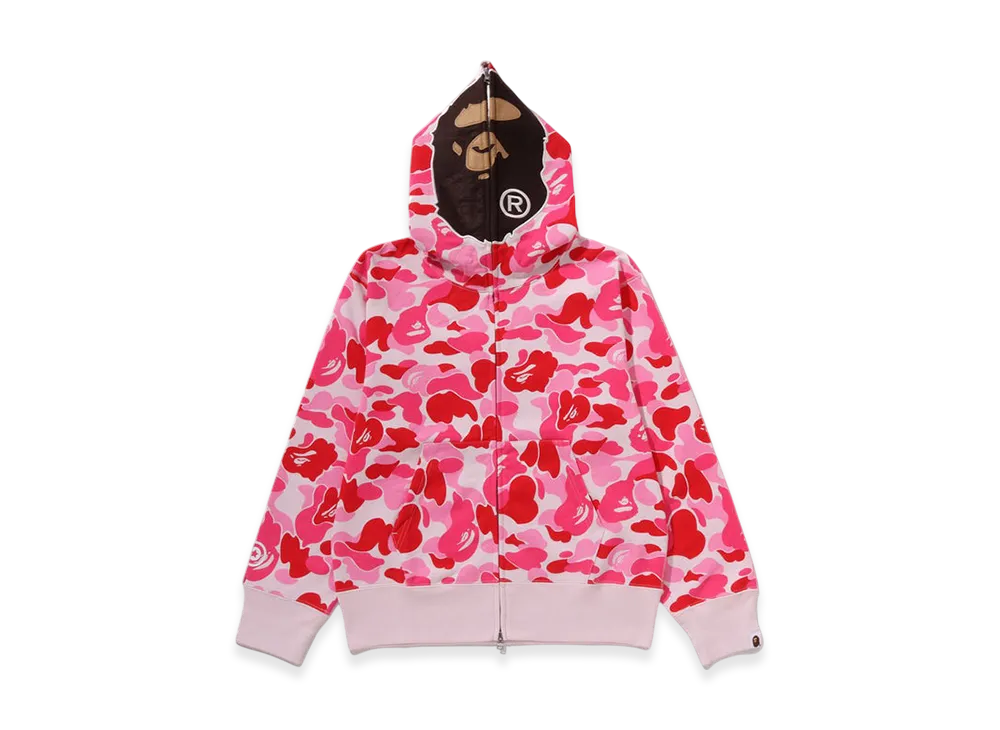A BATHING APE ABC Camo 2nd Ape Full Zip Hoodie "Pink"