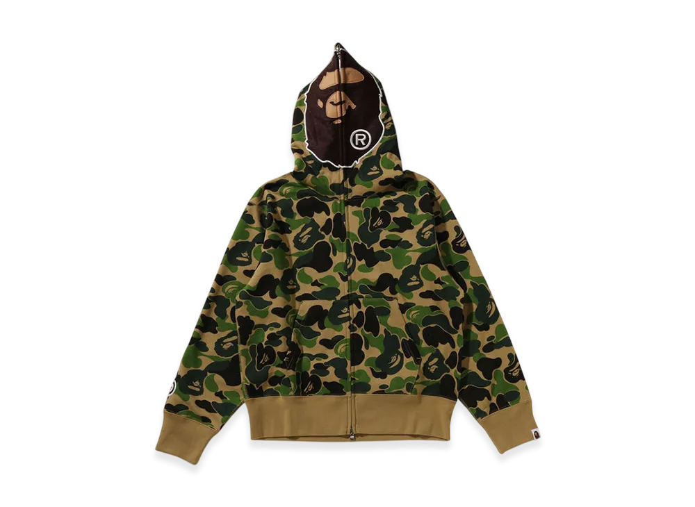 A BATHING APE グリーン 1stカモ 2nd シャークパーカー M A BATHING