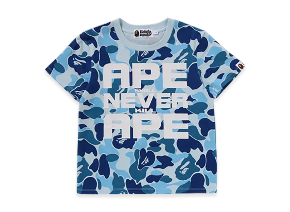 A BATHING APE ABC Camo Asnka Tee "Blue"