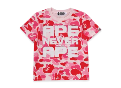 A BATHING APE ABC Camo Asnka Tee "Pink"