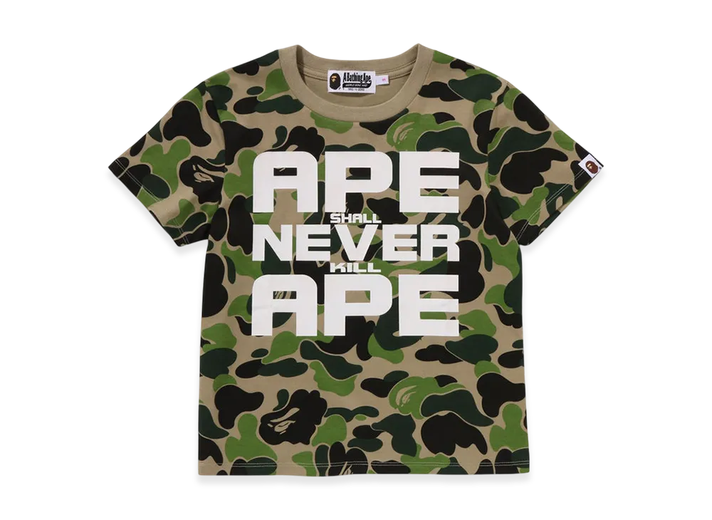 A BATHING APE ABC Camo Asnka Tee "Green"
