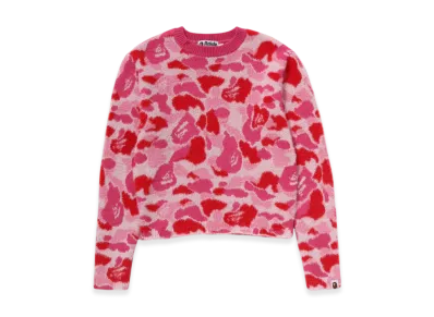A BATHING APE ABC Camo Shaggy Sweater "Pink"