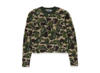 A BATHING APE ABC Camo Shaggy Sweater "Green"