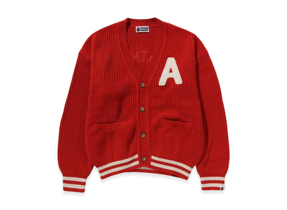 A BATHING APE College Cardigan "Orange"