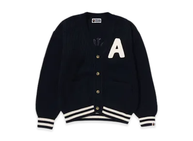 A BATHING APE College Cardigan "Navy"
