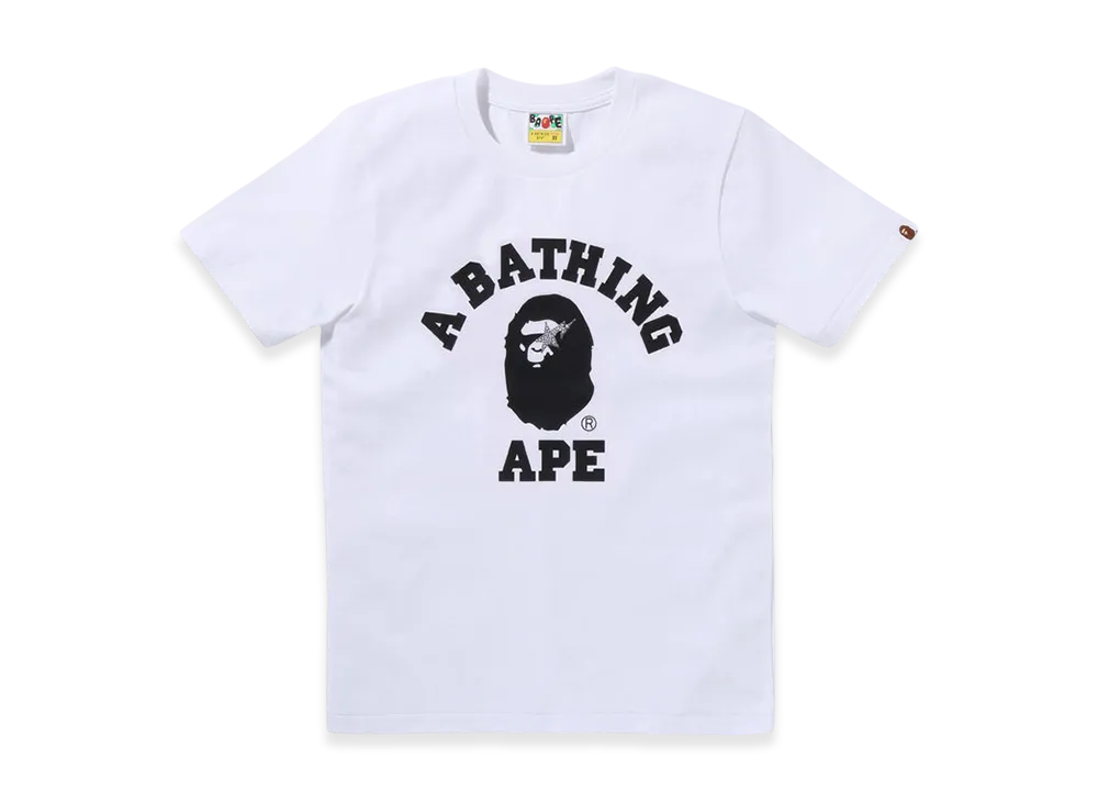 A BATHING APE College Crystal Stone STA Tee "White"