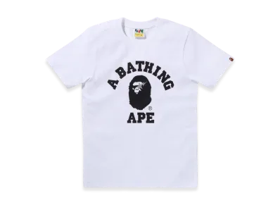 A BATHING APE College Crystal Stone STA Tee "White"