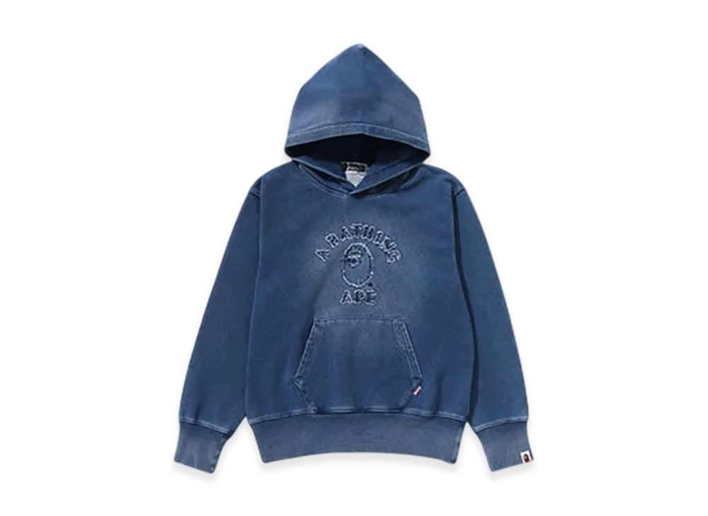 A BATHING APE College Indigo Pullover Hoodie "Indigo"