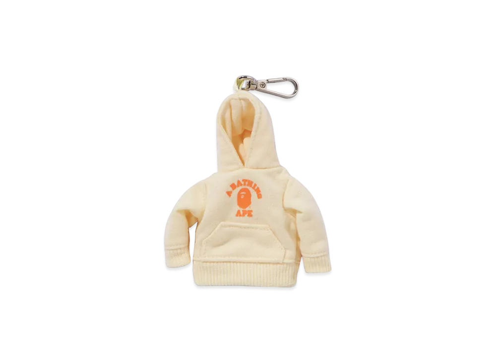 A BATHING APE College Pullover Hoodie Key Chain "Yellow"