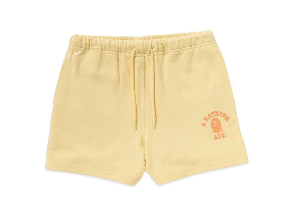 A BATHING APE College Sweat Shorts "Yellow"
