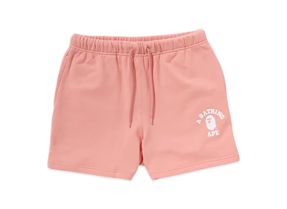 A BATHING APE College Sweat Shorts "Pink"