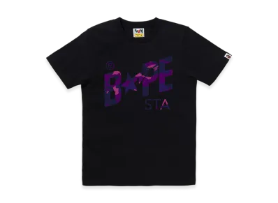 A BATHING APE Color Camo Bape STA Logo Tee "Black/Purple"