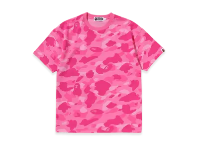 A BATHING APE Color Camo Big College Tee "Pink"