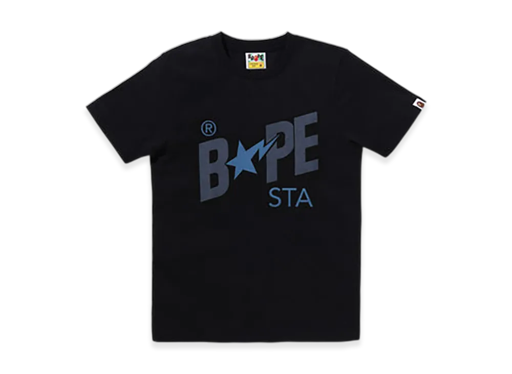 A BATHING APE Denim Bape STA Logo Tee "Black"