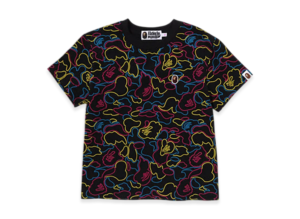 A BATHING APE Neon Camo One Point Mini Tee "Multi"