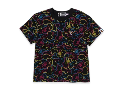A BATHING APE Neon Camo One Point Mini Tee "Multi"