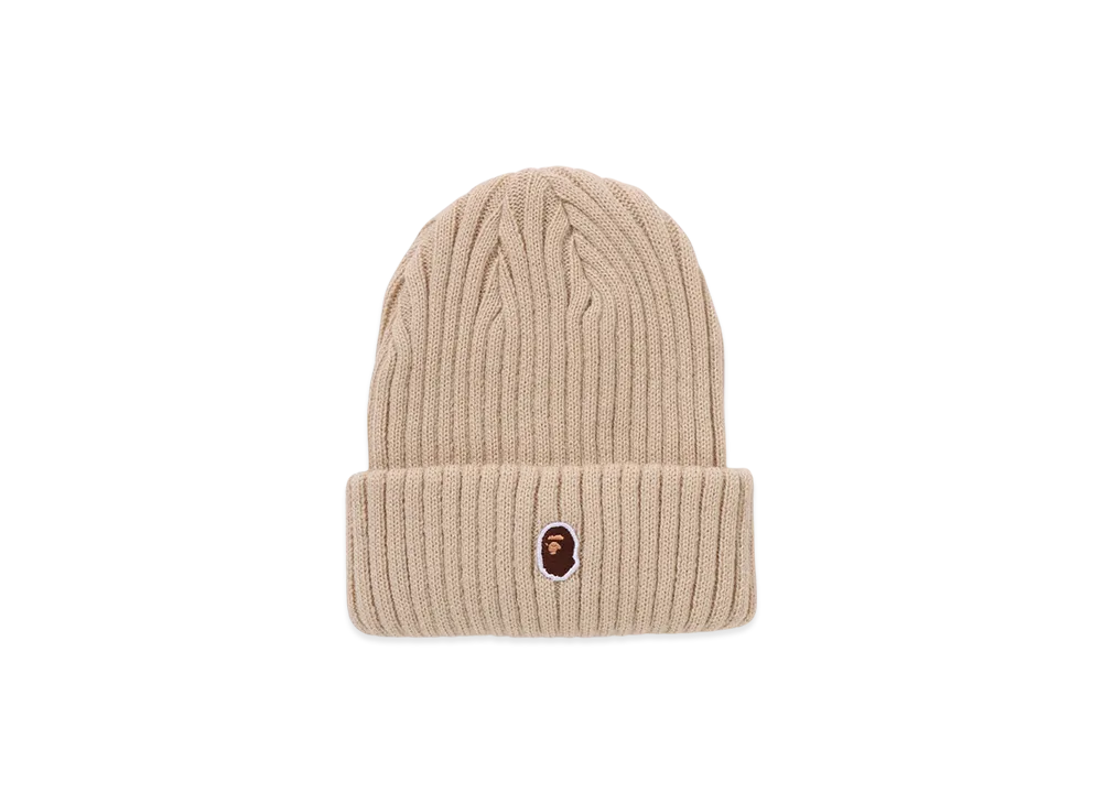 A BATHING APE One Point Beanie "Ivory"