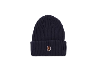 A BATHING APE One Point Beanie "Navy"