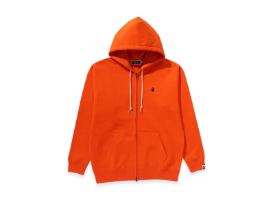 A BATHING APE One Point Oversized Zip Hoodie "Orange"