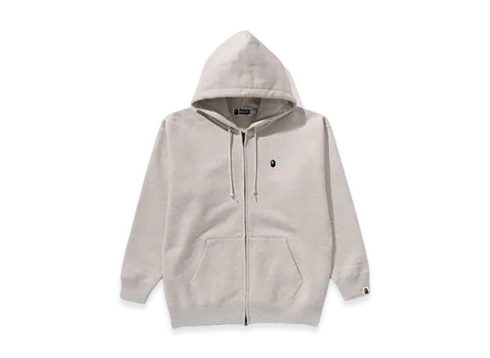 A BATHING APE One Point Oversized Zip Hoodie "Gray"