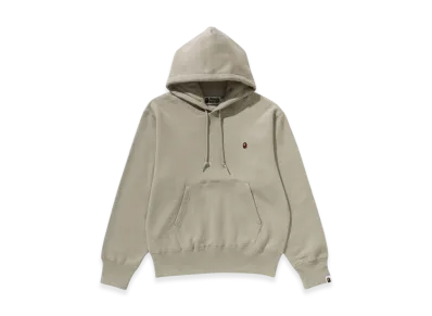 A BATHING APE Pigment Dyed One Point Pullover Hoodie "Gray"